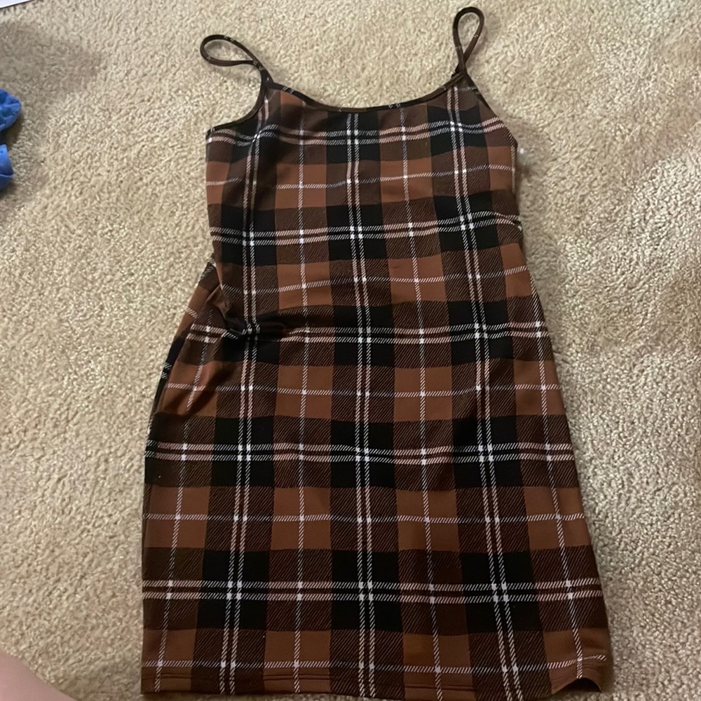 derek heart, plaid dress
